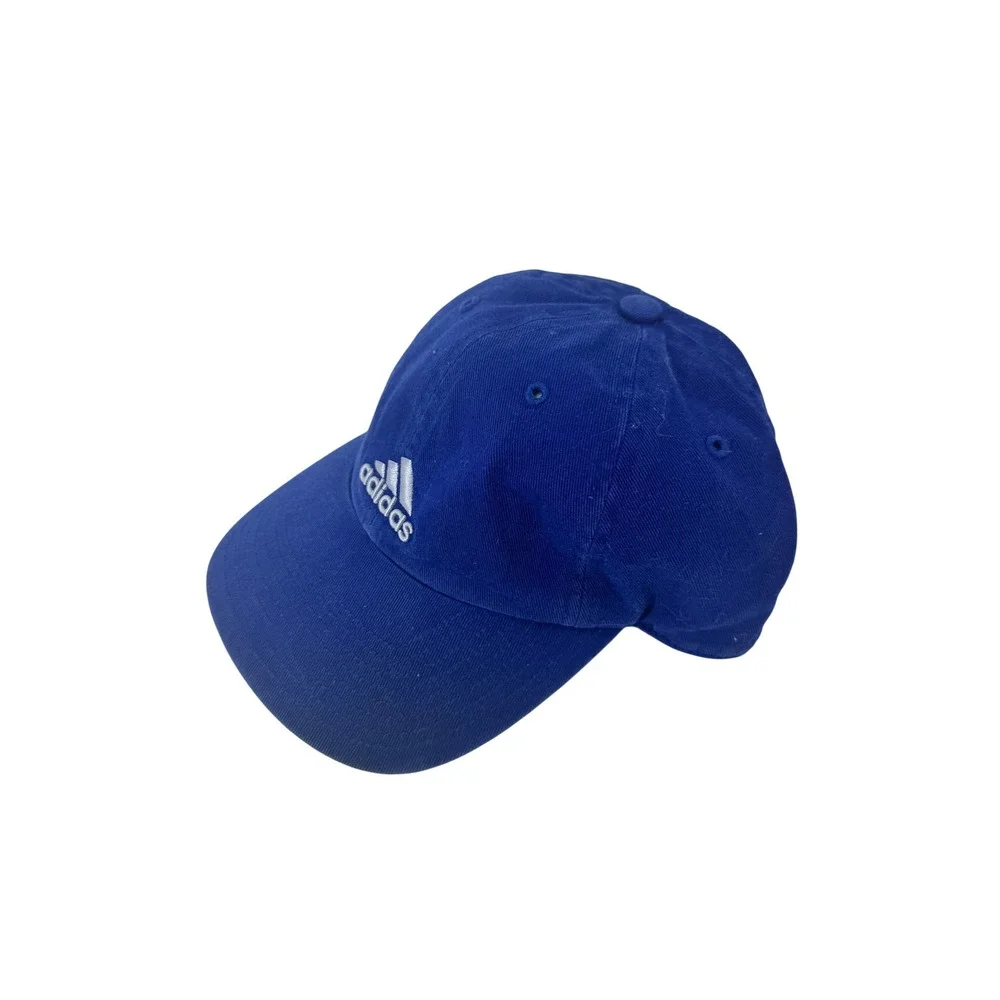 Adidas Baseball Cap Blue Climalite Adjustable Strap‎ Logo Mens